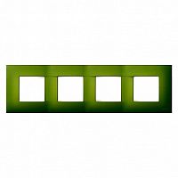 Рамка 4 поста 27 PLAY, зеленый артик |  код. 2700647-084 |  Simon